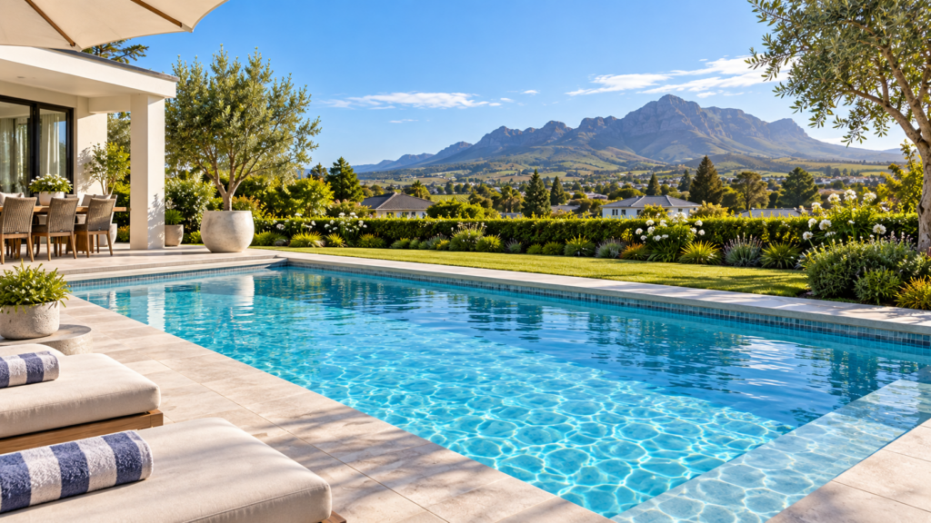 Luxury Poolside Retreat with Mountain Views